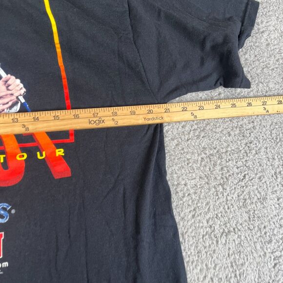Vintage 2001 Elvis Presley T-Shirt Mens Large Black Double-Sided LIVE Concert - Picture 12 of 12